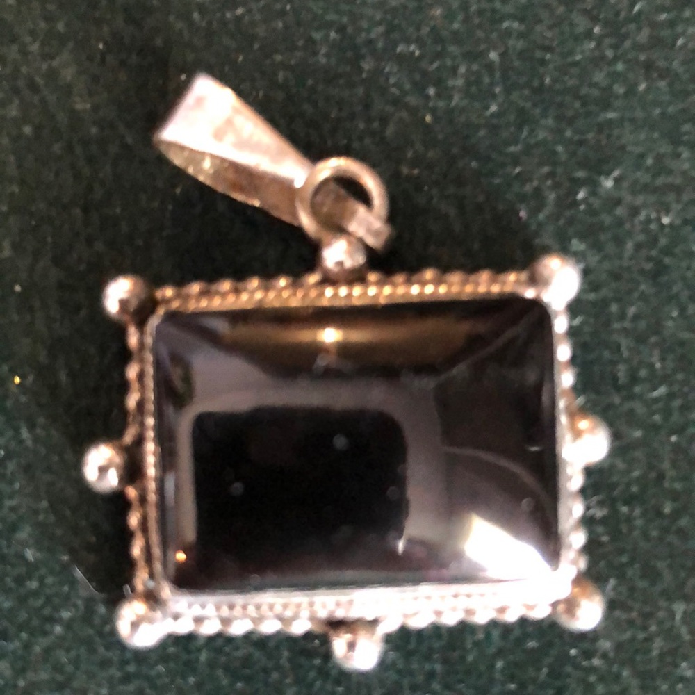 Silver and onyx